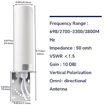 Amazon | BOOBRIE 4G LTE アンテナ屋外 10-12dBi 全方向受信 地